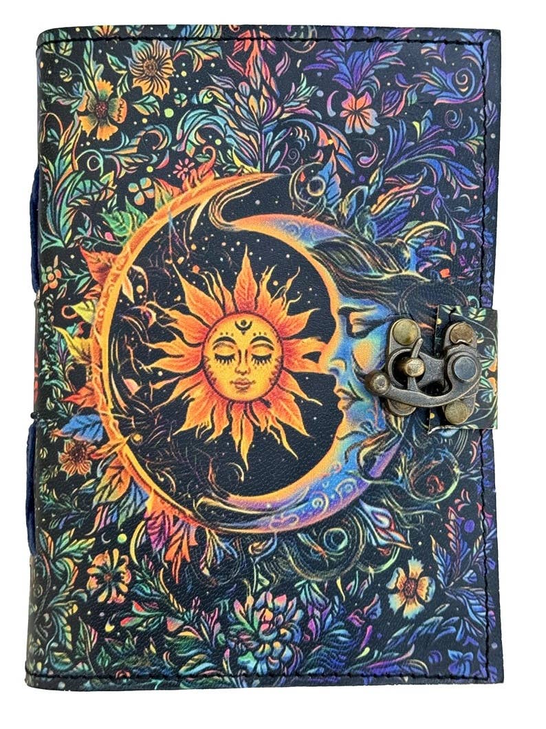 MNM HANDICRAFTS - Wholesale Journal/Diary - Sun & moon vintage leather journal wiccan decor spell book3
