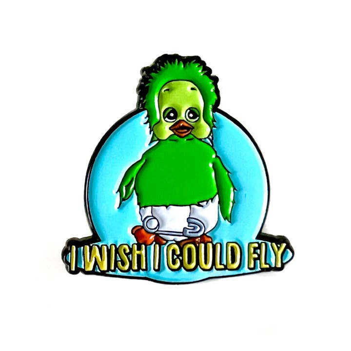Bite Your Granny - Wholesale Lapel Pin/Button - Orville I Wish I Could Fly Enamel Pin Badge