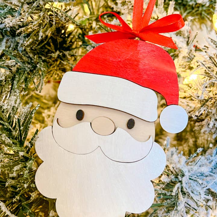 OBX Prep - Wholesale DIY Craft Kit - Christmas Kids' Ornament DIY Painting Kit w Santa, Reindeer,3