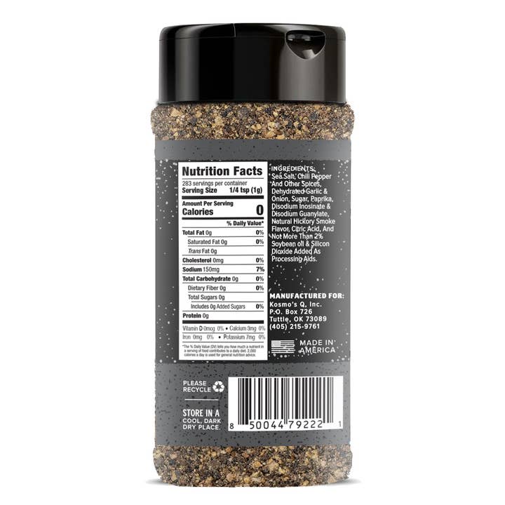 Kosmos Q - Wholesale Rub - Double Pepper COARSE Cow Cover Seasoning (Case of 12)2