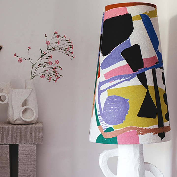 Laura Slater – wholesale Lampshade – Kibbo- Primary- Diam 25 x 35 h 60 cm- Large Shade1