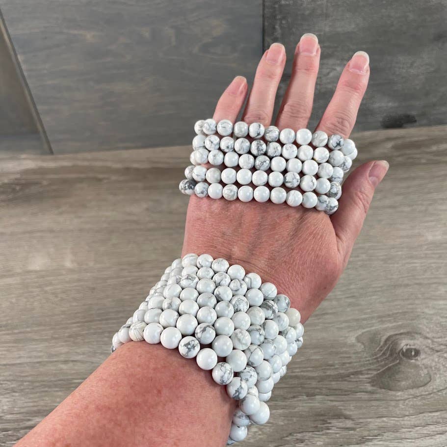 Keystone Crystals - Wholesale Beaded Bracelet - 8mm Round Gemstone Beaded Bracelets – Assorted Crystals Bulk36