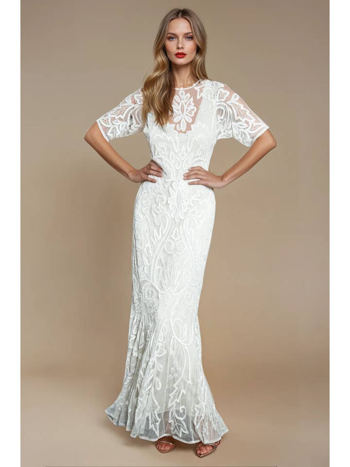 Jywal London® – wholesale Gown – Women's – Lilly Off White Gatsby Wedding Dress