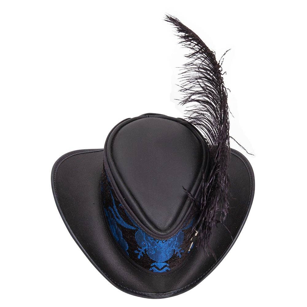 American Hat Makers - Vendita all'ingrosso Fedora - Unisex - Cappello da Festival in Pelle - Stile Reversibile Ren6