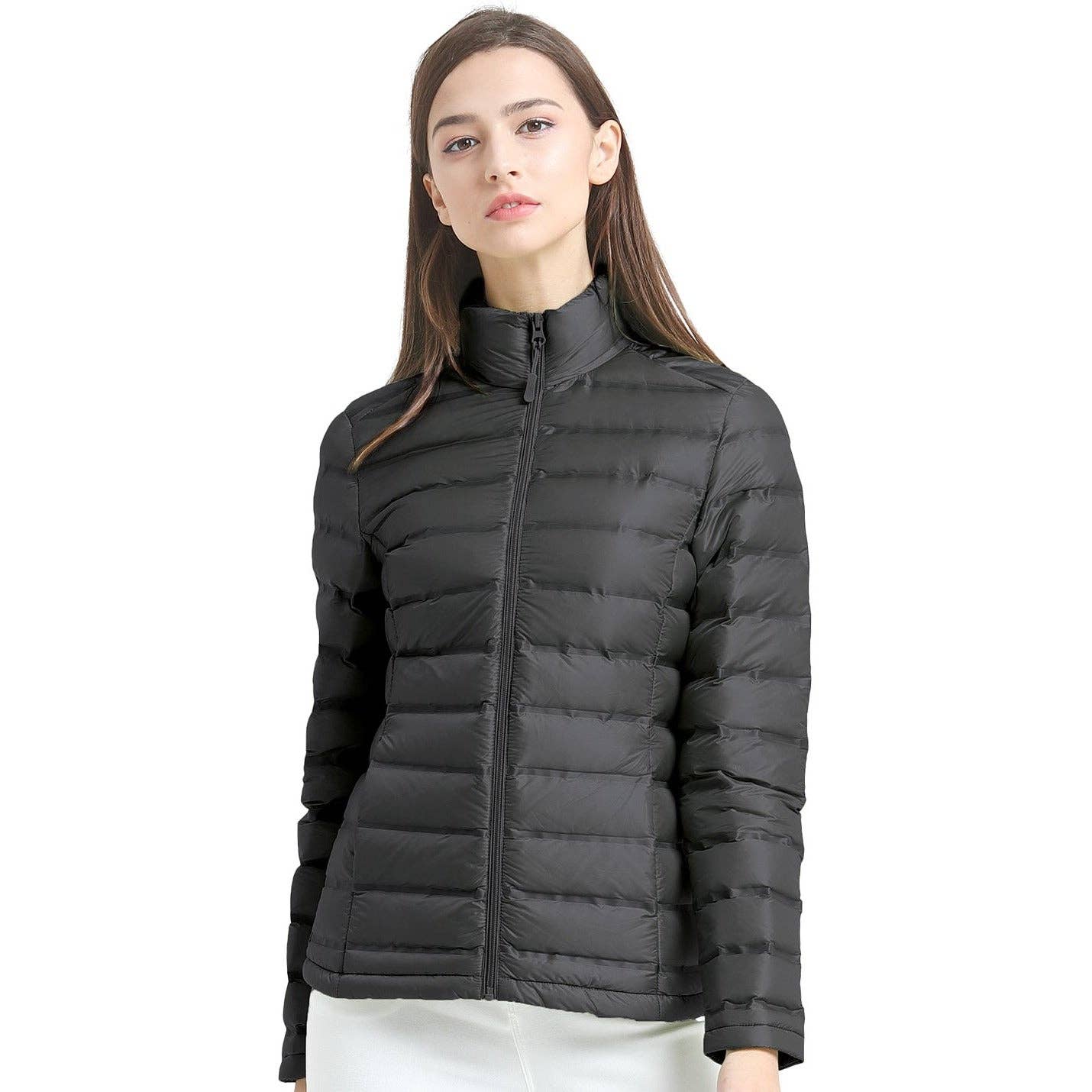 Qing Dao Lai Si Ma Te Fang Zhi You Xian Gong Si – Engroshandel Puffer jacket - Dame – Pakkbar pufferjakke til kvinder Dunfrakke Vandtæt0