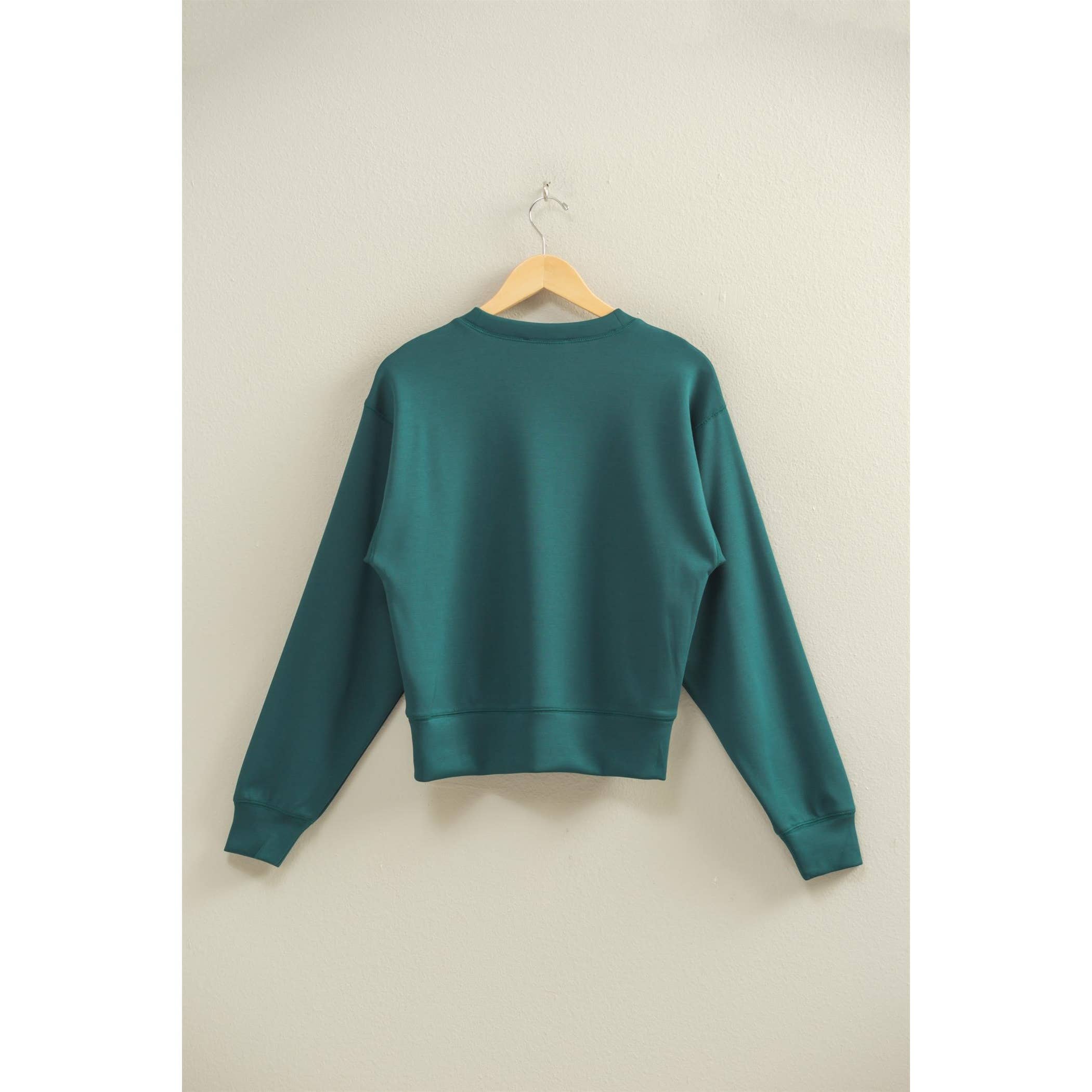 Double Zero – wholesale Sweatshirt - Dam – Dubbelstickad sweatshirt med rund hals2