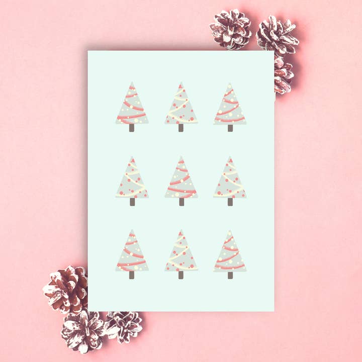 Christmas card - trees - blank for wholesale by AH PIS