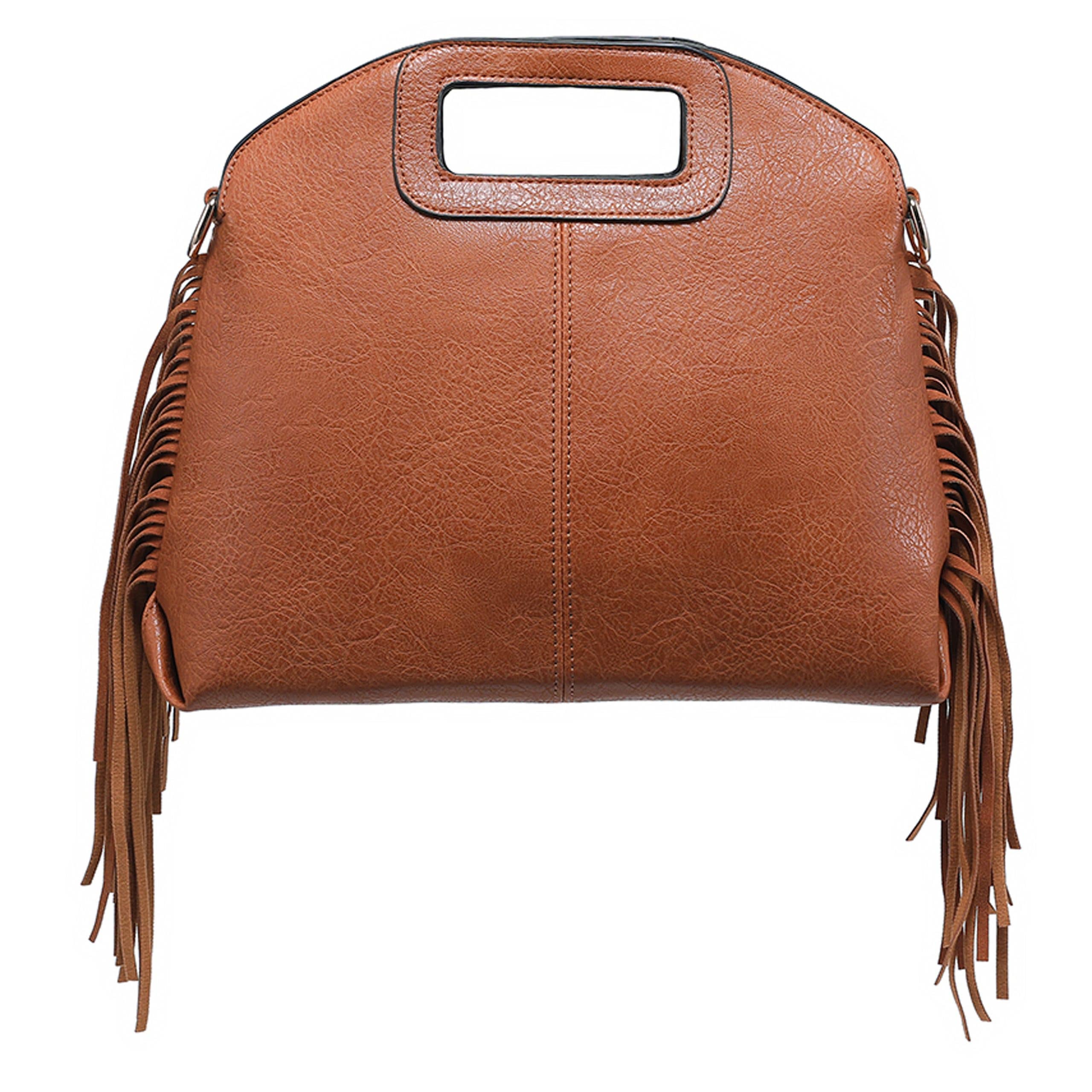 Ellas Trading – wholesale Crossbody bag – Women's – Trendy Crossbody Shoulder Bag Cutout Handle Fringe Tassel1