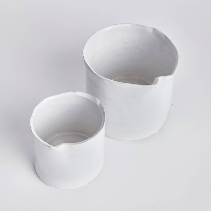 Alva Pots, Set Of 2, White for wholesale on Faire