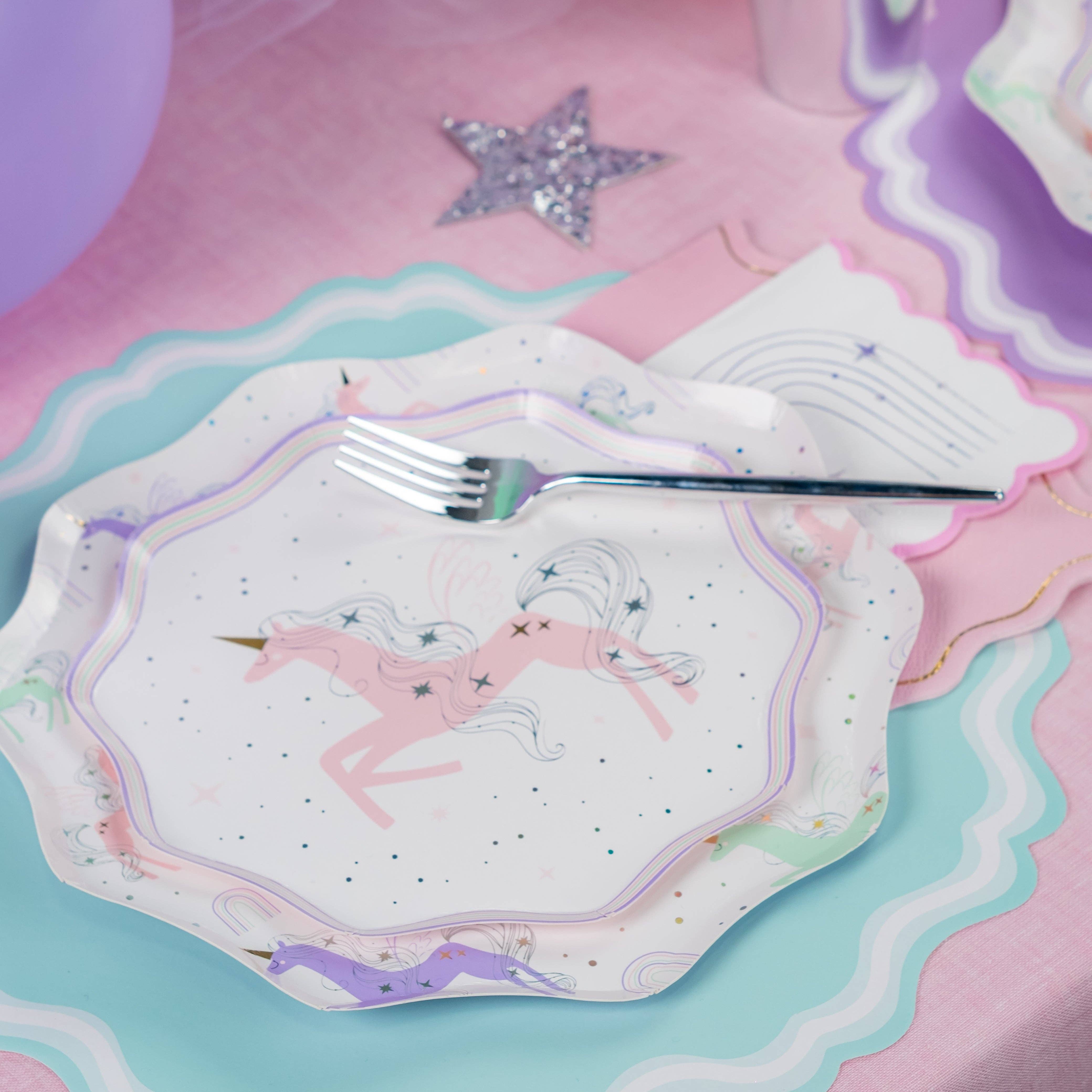 Gatherings by Curated Paperie - Wholesale Disposable Plate - UNI25-DP5- Unicorn Small Plates3