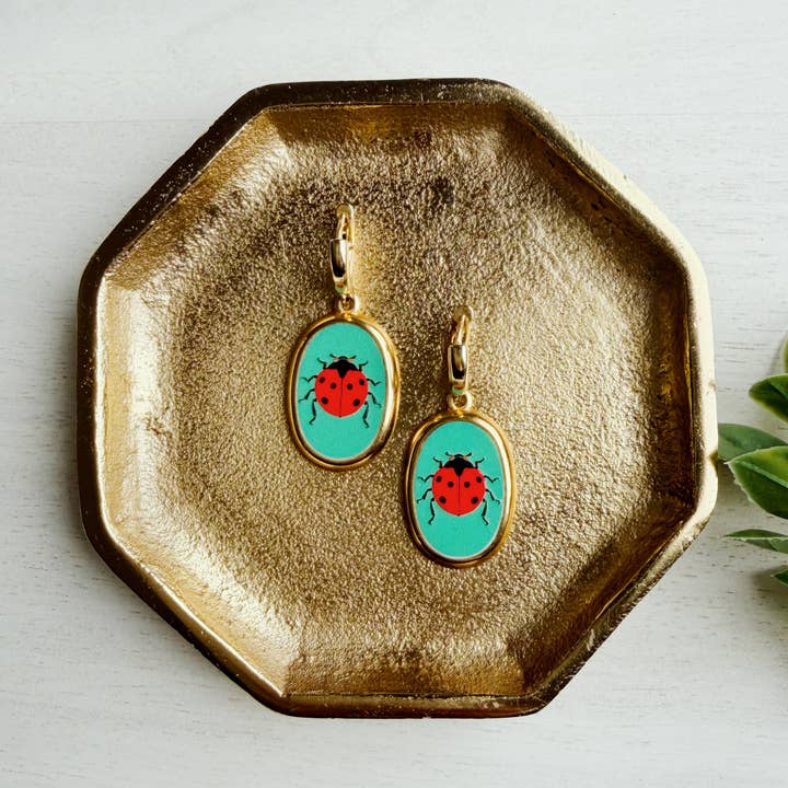 Girls Day Out by Amy Houston - Wholesale Hoop Earrings - Nature Trail insect heirloom hoops // one touch latch hoop6