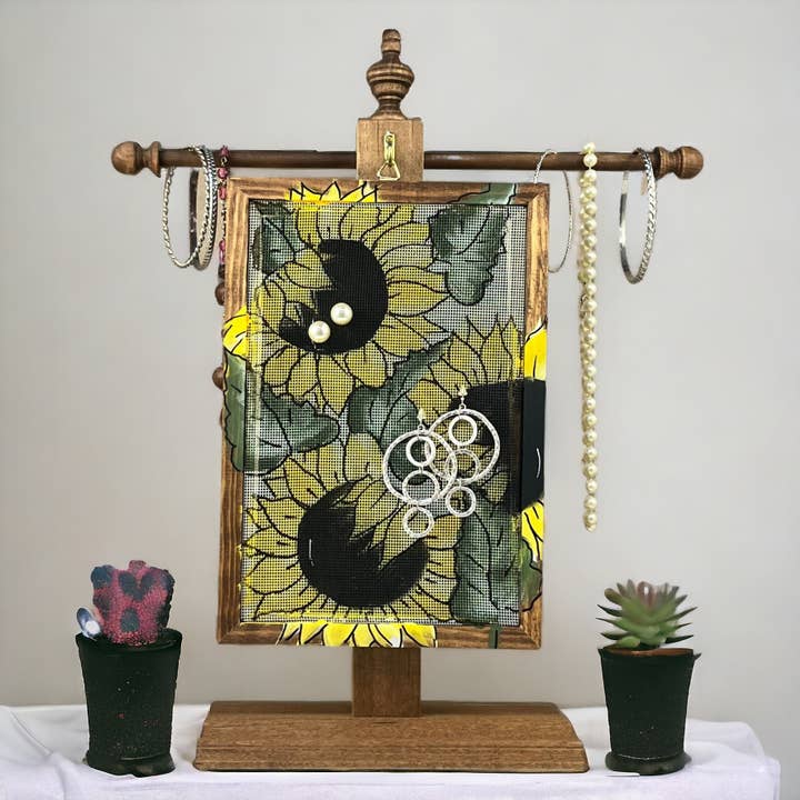 Classic Earring Holder - Sunflowers for wholesale by Earring Holder Gallery