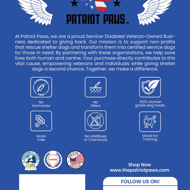 Patriot Paws Dog Treats - Wholesale Pet treats – Dog - Patriot Paws Dog Treats 12oz. - Turkey1