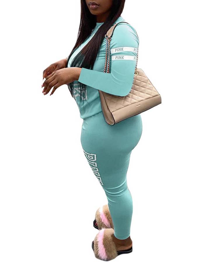 MB Fashion Wholesale - Wholesale Top & Pant Set (NOT Loungewear) - Women's - MB FASHION LETTER CAUSAL SETS 3598R6