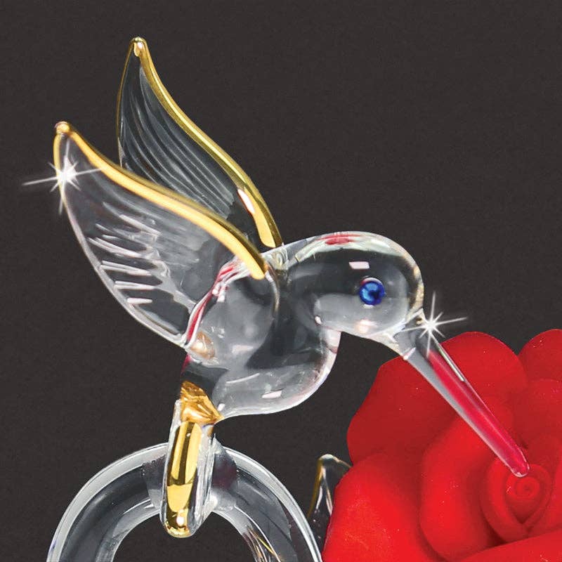 Glass Baron - Wholesale Decorative Figurine - P3 353-L: Humminbird of Love2