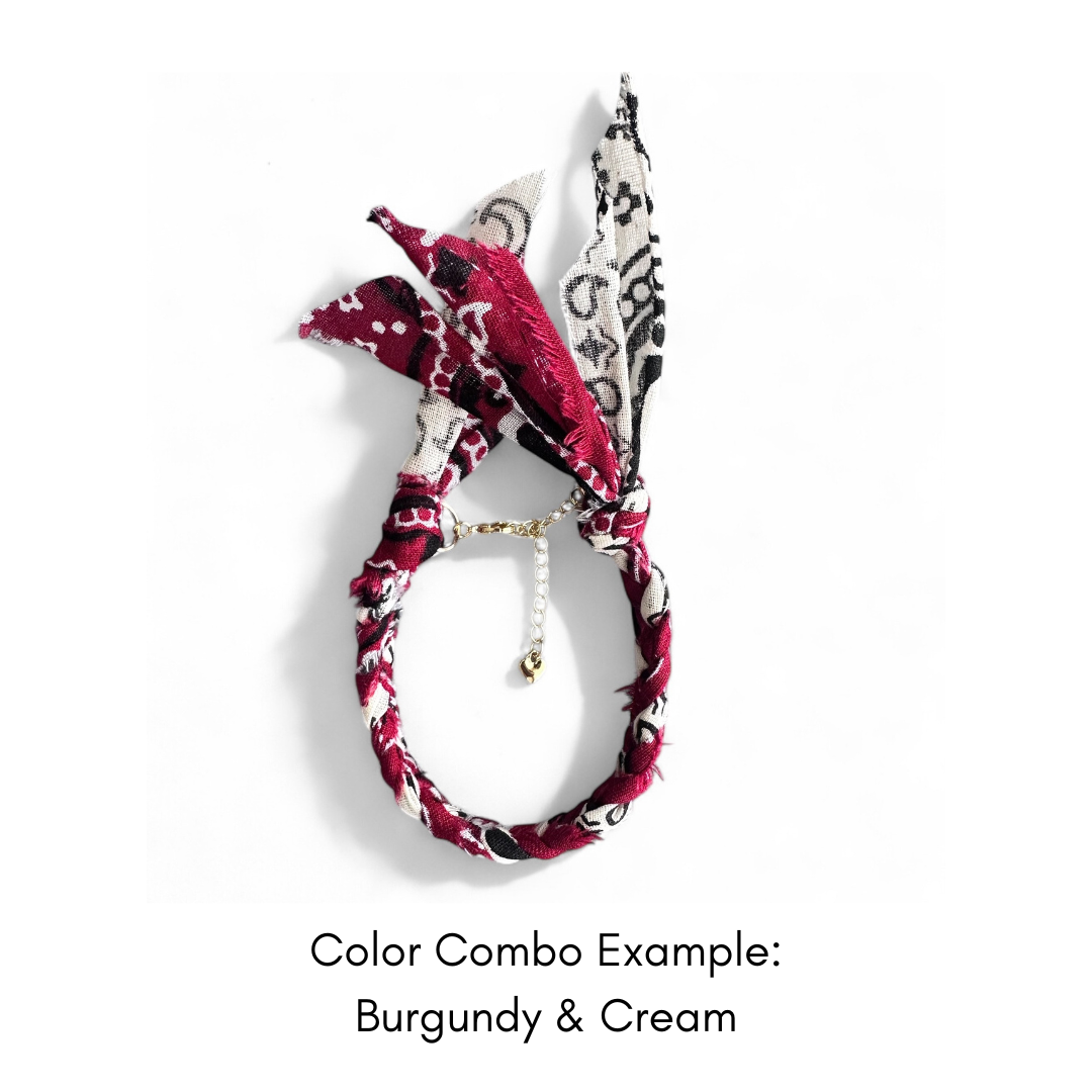 Karma Cat Jewelry Co. - Wholesale Woven/Braided Bracelet - Custom Bandana Bracelet / School Spirit, Cheer, game day10