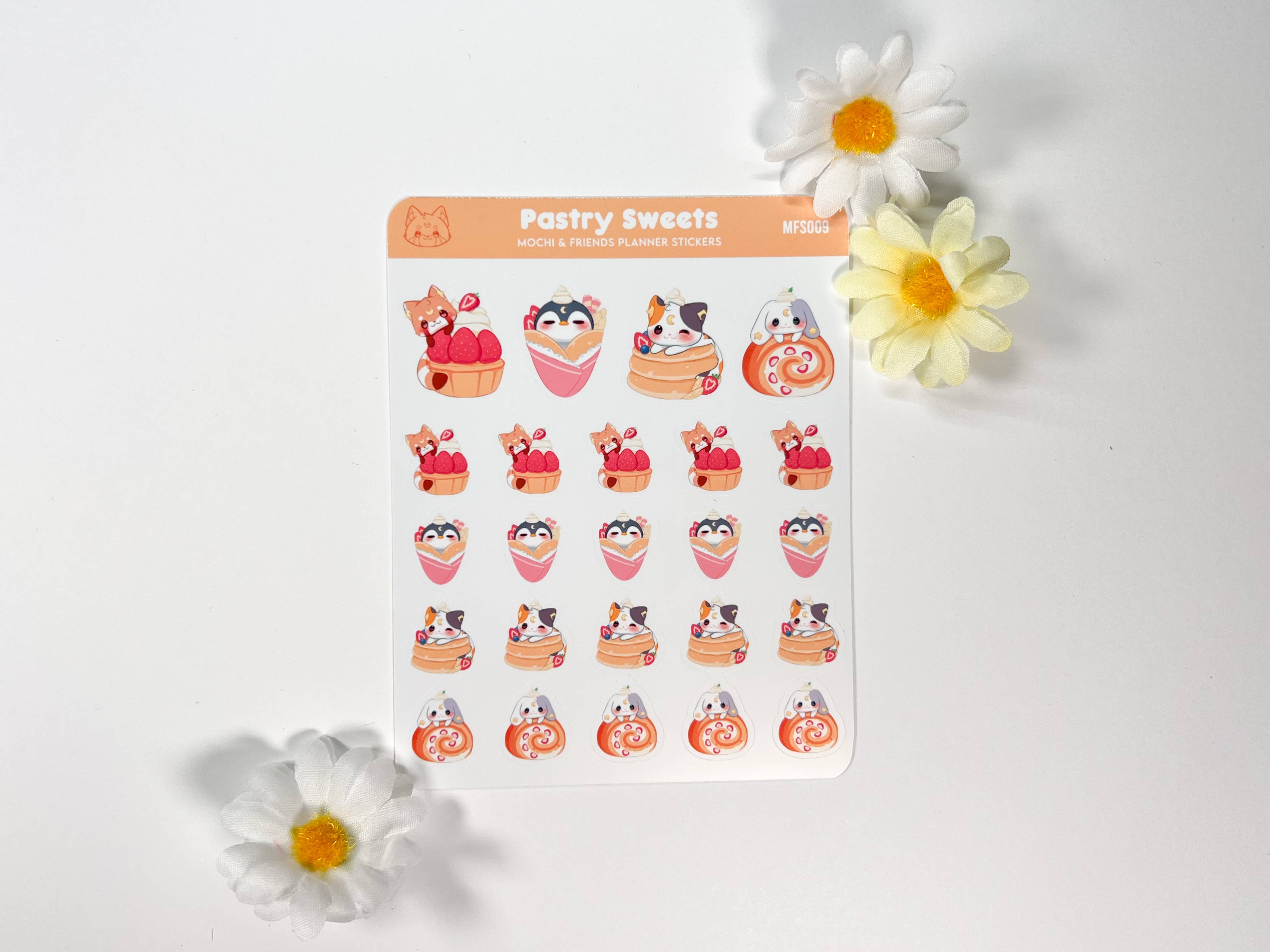 MaeMunchiesCo - Wholesale Sticker - Pastry Sticker Sheet Style 2