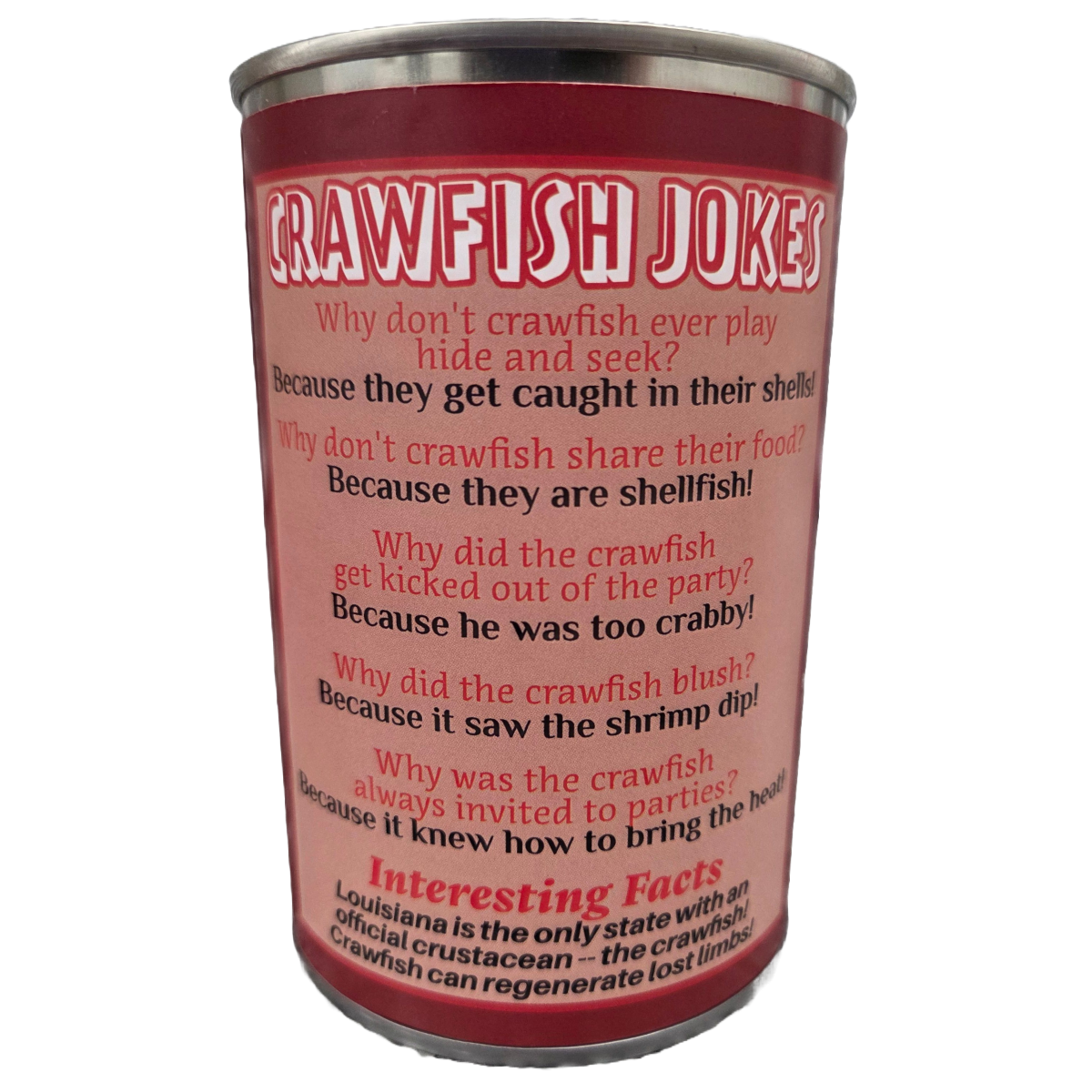 Canned Gifts - Wholesale Stuffed/Plush Toy - Kids & Baby - Clawdia the Canned Crawfish - Eco-Friendly Plush w/Jokes2