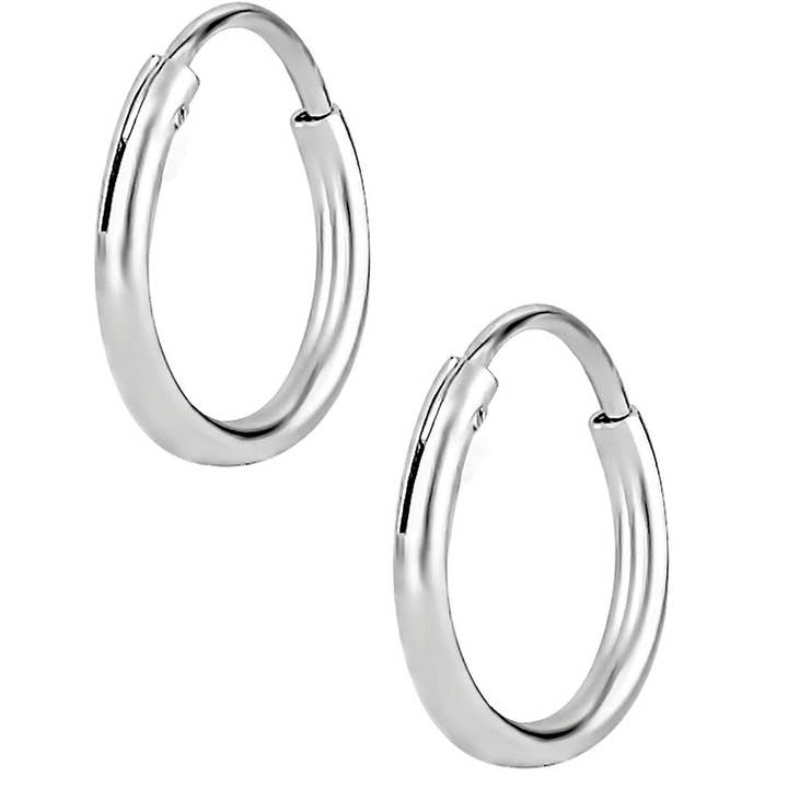 3/8-Zoll-Creolen-Ohrringe Hoops Sterlingsilber für den Großhandel von Penny & Piper
