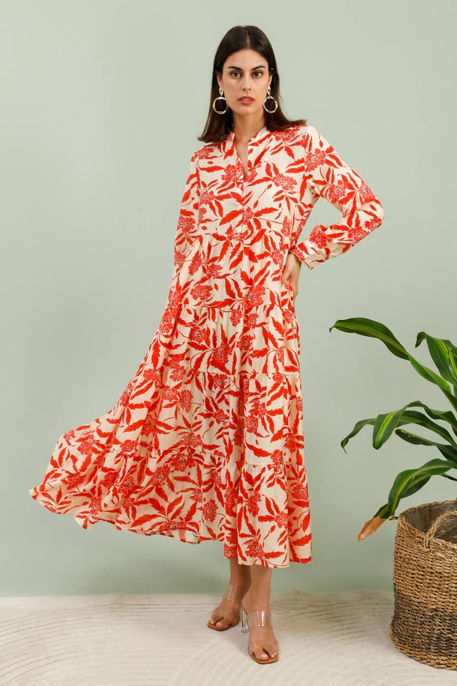 CHOKLATE PARIS (US No duties) – wholesale Klänning - Dam – Klänning i siden med blommönster Marbella (S-M-L-XL) - CK081126