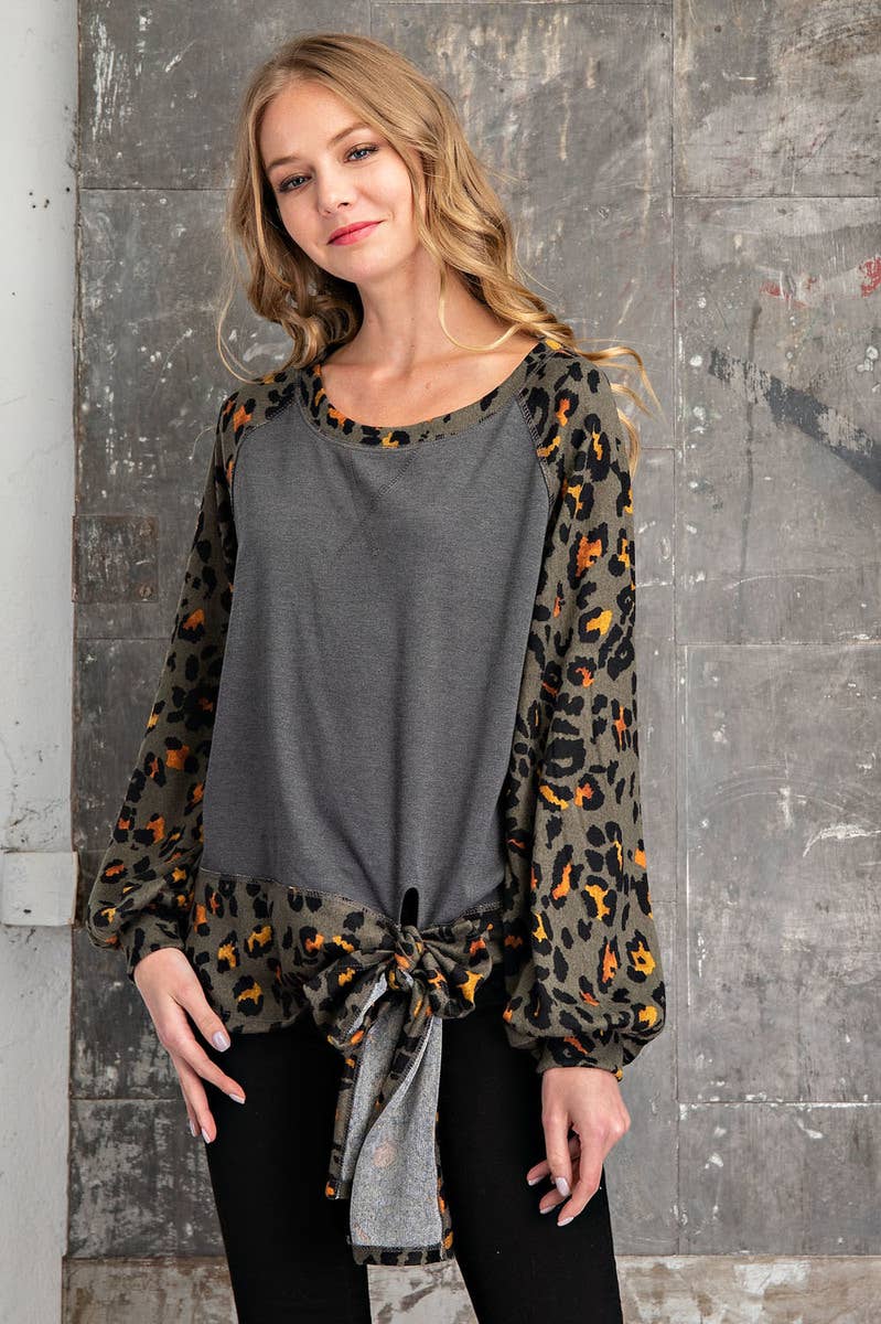 FSL Apparel – wholesale Blus - Dam – ST6610 - Raglantopp i fransk frotté2