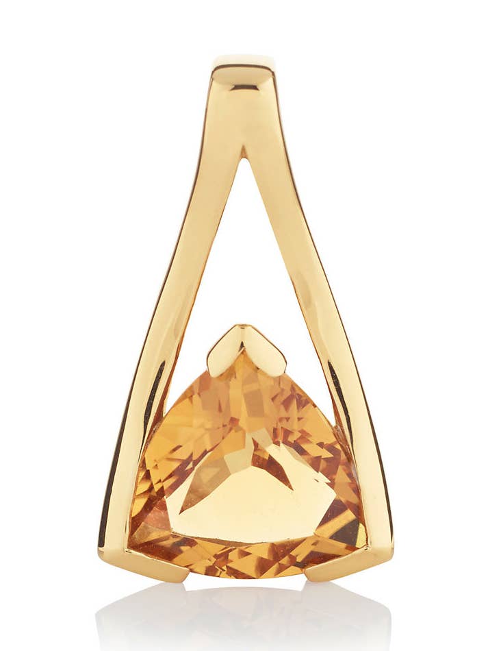 Valentine Gold Pendant With Citrine for wholesale by Manja