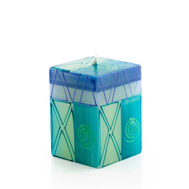 Thumbprint Artifacts - Wholesale Tapered Candle/Candlestick - Blue and Green Candle4