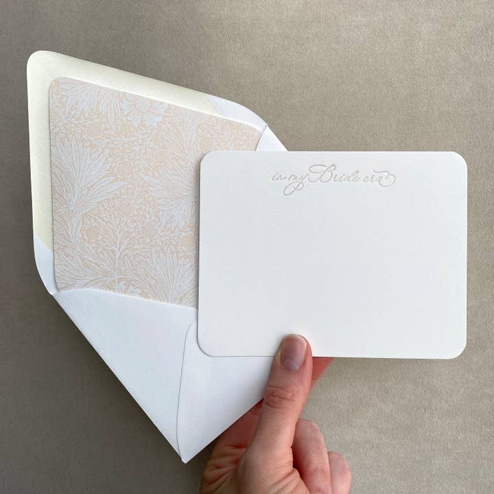 Bride Era Letterpress Stationery Pack for wholesale by The Happy Envelope