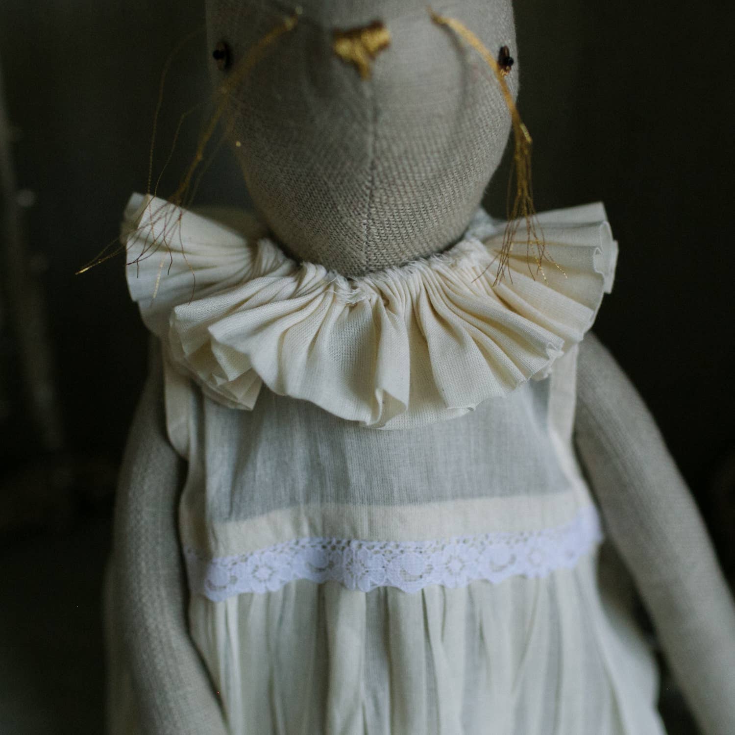 Skippy Cotton - Wholesale Decorative Tabletop Object - Ruffle Bun Ragdoll - Cotton-filled Art Doll7