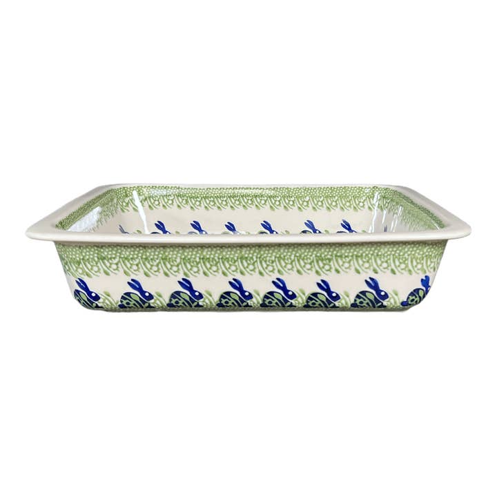 Baker, Lasagna Pan, 11" x 14" in "Bunny Love" by Manufaktura | Z139T-P324 for wholesale by Polish Pottery Outlet