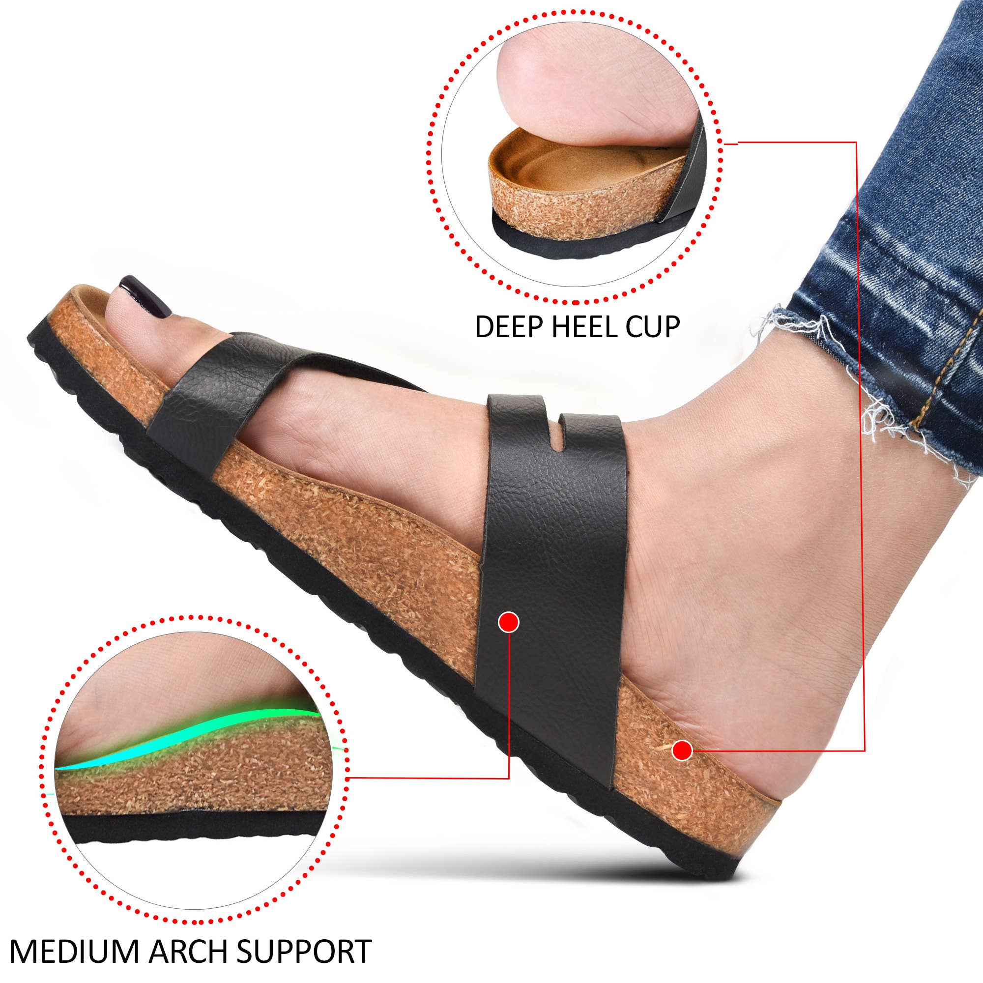 Aerothotic - Wholesale Sandals - Women's - Aerothotic Kaizen Split Toe Comfortable Slides for7
