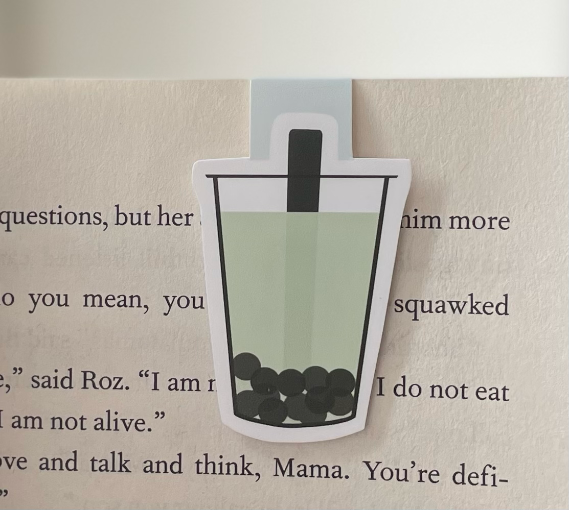 TheCraftyDuoTO – Engroshandel Bogmærke – Matcha Grøn Bubble Tea Magnetisk Bogmærke1