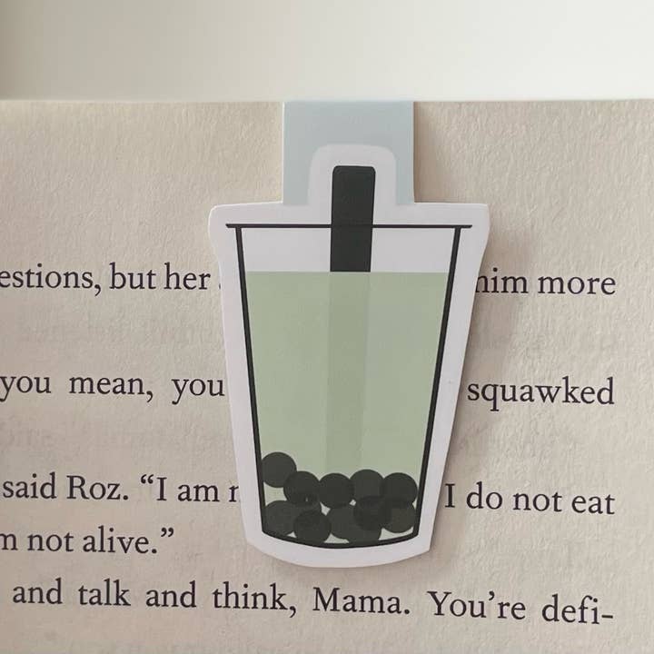 TheCraftyDuoTO – Engroshandel Bogmærke – Matcha Grøn Bubble Tea Magnetisk Bogmærke1
