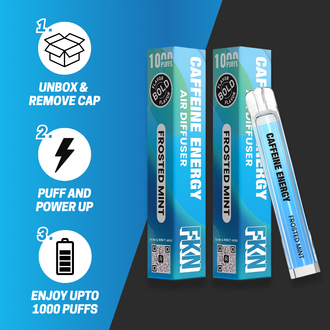 FKN Rich - Wholesale Oral Supplement/Vitamin - FKNRICH Caffeine Diffuser – Cool Mint – 1000 Puffs5
