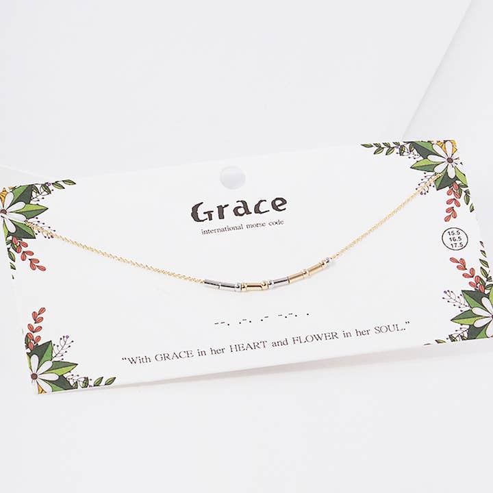 Fashion City - Wholesale Link & Chain Necklace - Positivity Morse Code Necklace4