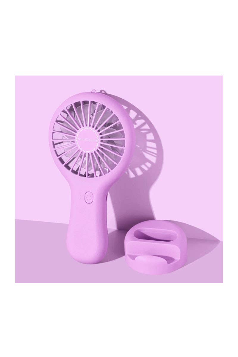PINEAPPLE Beauty – Großhandel Tragbarer Elektroventilator – Beauty Creations BCF02 Tragbarer Ventilator Stay Cool, Violett, 6 Stück