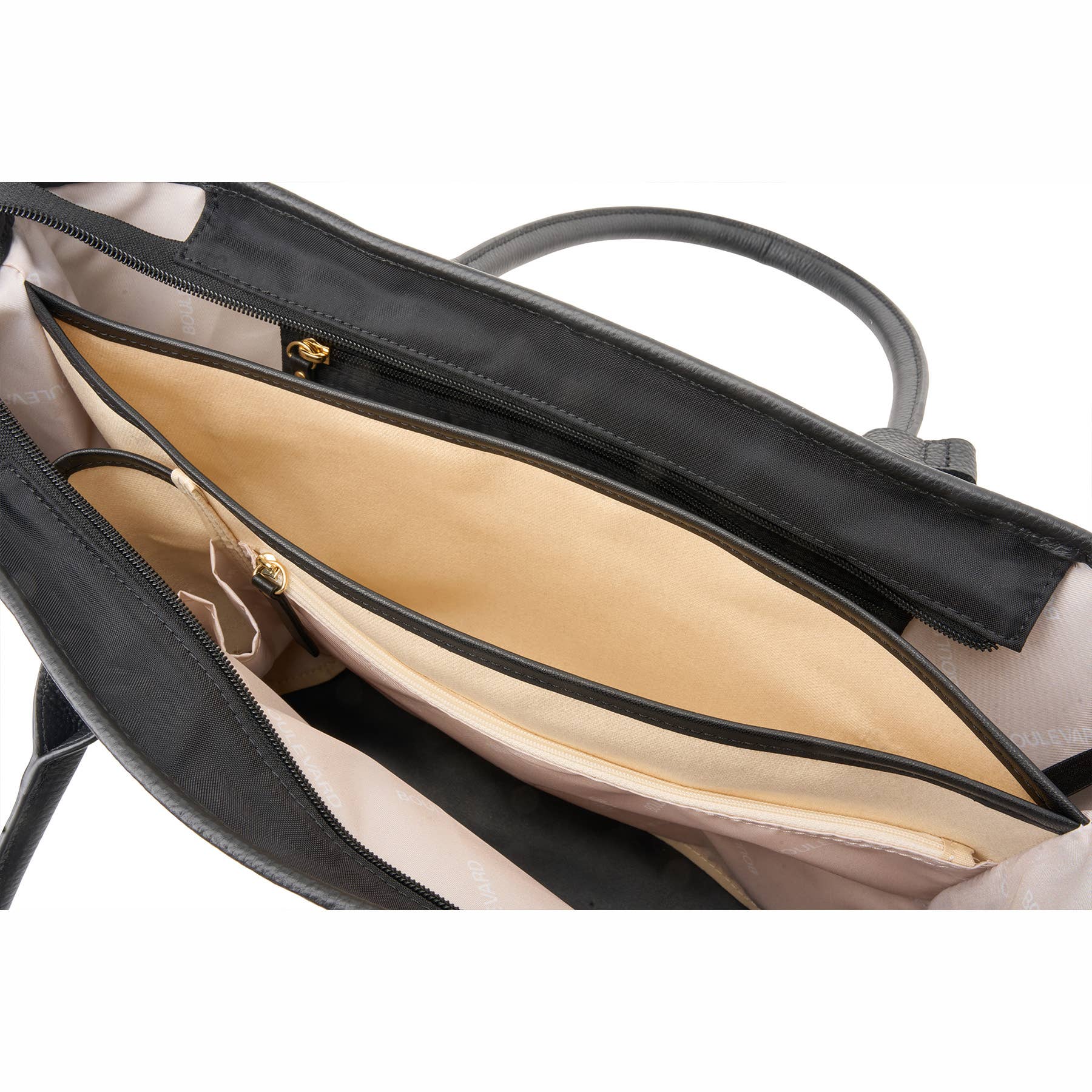 Boulevard - Wholesale Tote Bag - Women's - "Winston" Black Organizer Tote4