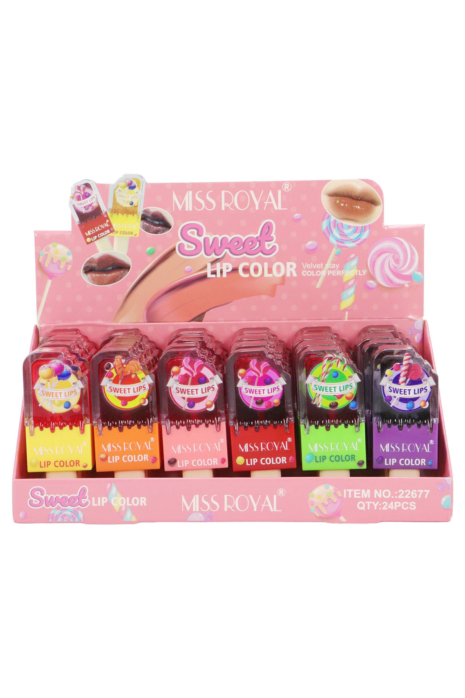 ASSORTED Sweets Popsicle Tint Lip Gloss - 24 Pcs for wholesale on Faire2