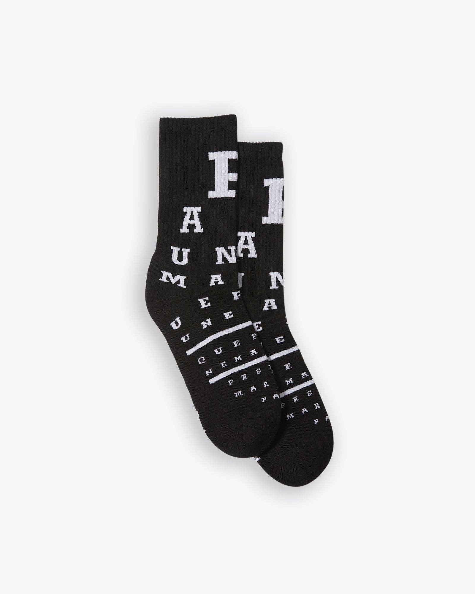 Pas Une Marque - Wholesale Socks - Unisex - Optique Socks (Black / White)