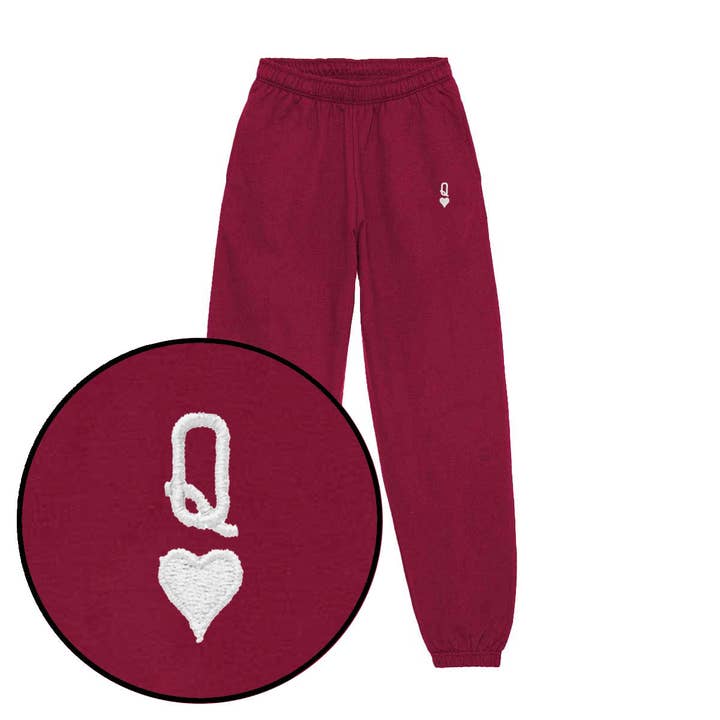 Queen Tiny Embroidery Detail Joggers for wholesale by The Spark Company