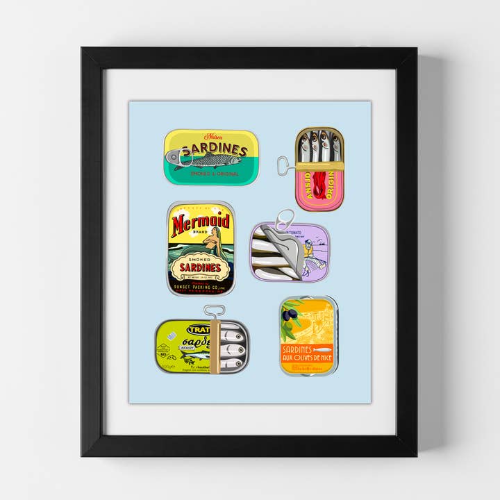 Cute Sardine Cans Kunstdruck | 8x10 für den Großhandel von Hi From Studio
