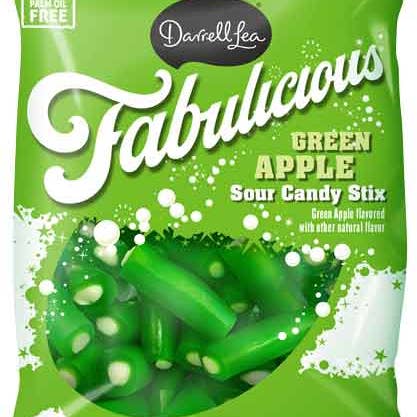 Hudson Meat Company - Wholesale Licorice - LICORICE BITES SOUR GRN APPLE - DARRELL LEA