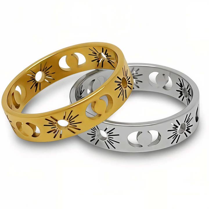 Celestial Sun and Moon Ring for wholesale by Amiees