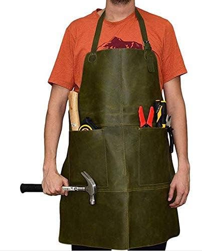 Tuzech Leather – wholesale Apron – Tuzech Durable Leather Apron Utility/Adjustable/Chef/Heavy Duty Handmade Adjustable Tool Apron -30.5x 23.5 Inches11