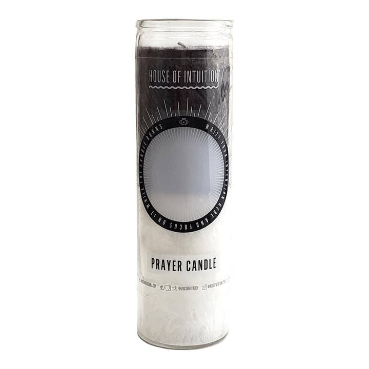 House Of Intuition - Wholesale Novelty Candle - Black and White "Write-Your-Own-Prayer" Candle - PROTECTION