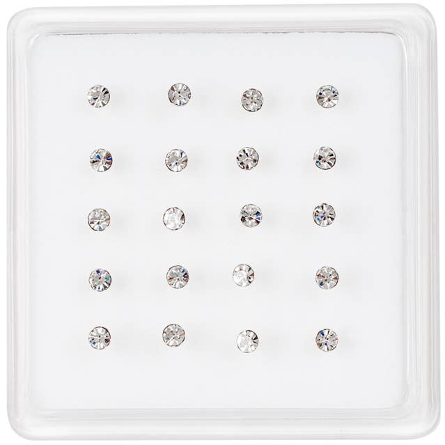 Silver Jewellery Cavern Wholesale – wholesale Stud/post earrings – Crystal Nose Studs 3mm F