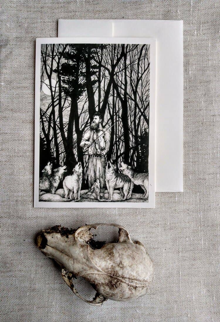 Mattie Rose Art - Wholesale Everyday Greeting Card - Waltzing With Wolves II card1