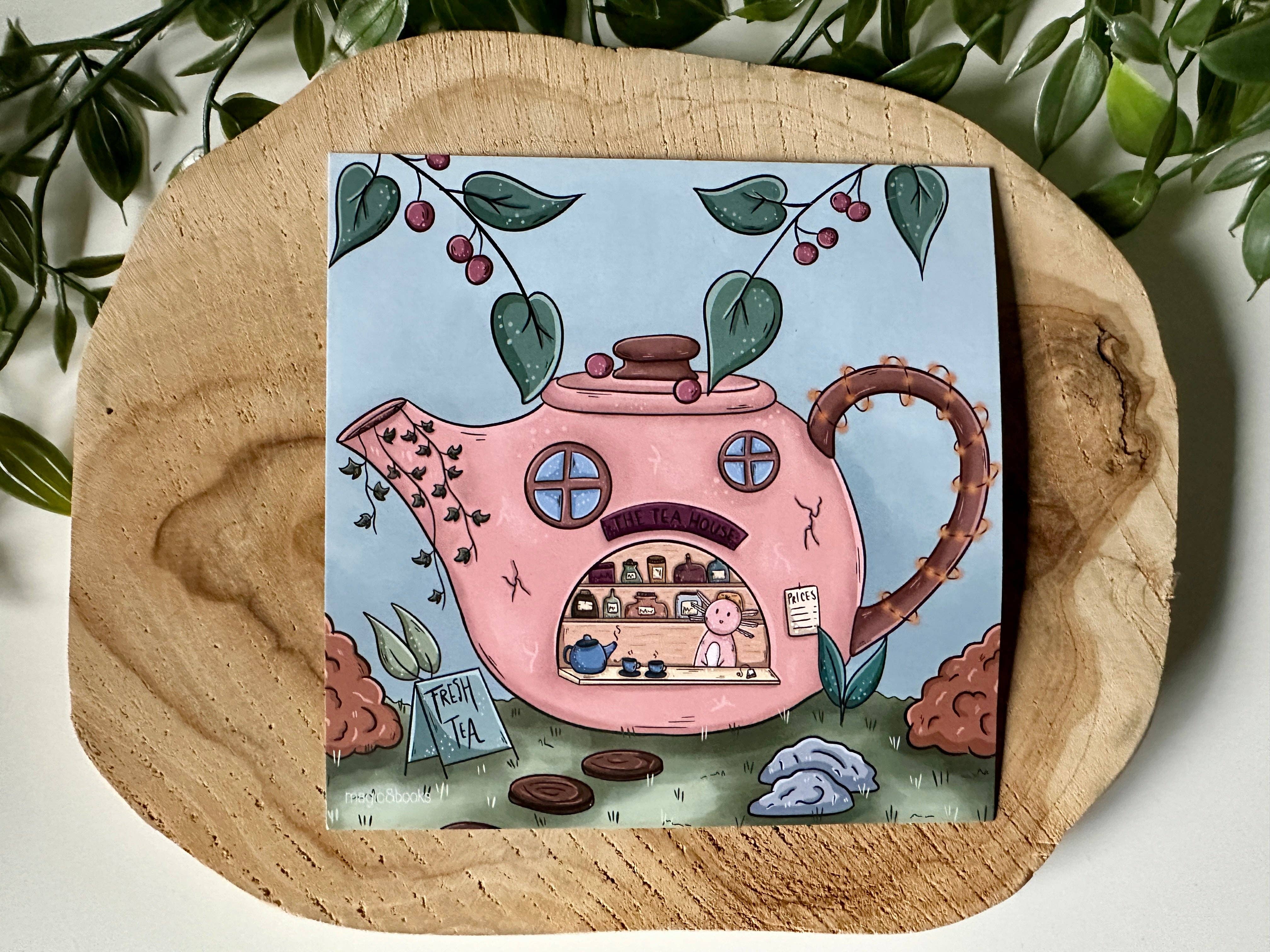 Magic&Books - Wholesale Postcard - Axolotl's Tea Store Postcard0