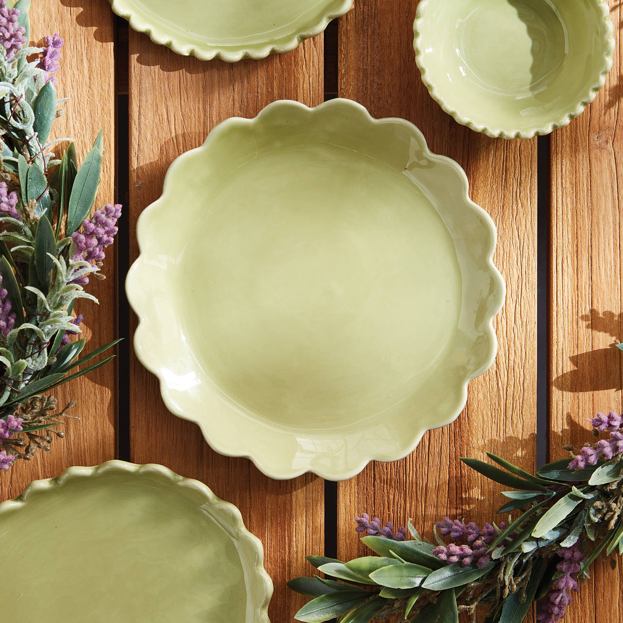 Napa Home & Garden - Wholesale Dinner Plate - Maddie Round Tray, Green1
