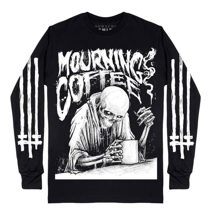 Mourning Coffee Classic Unisex Long Sleeve T-Shirt for wholesale by Godmachine
